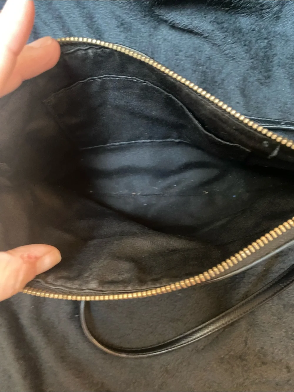 Coach Black Pebbled Leather Slim Crossbody with Gold Logo